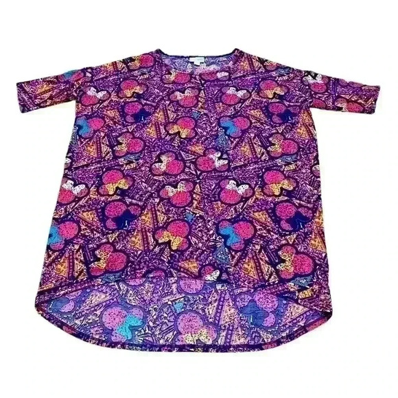 LULAROE Orange Purple Irma Minnie Mouse Disney Top - Picture 1 of 4